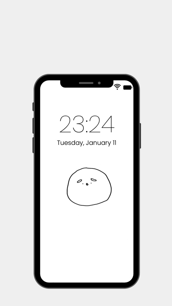 何も言わないひよこ（iphone用壁紙)