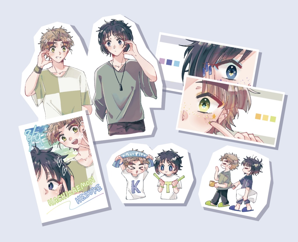 【竹くく現パロ】シールセット