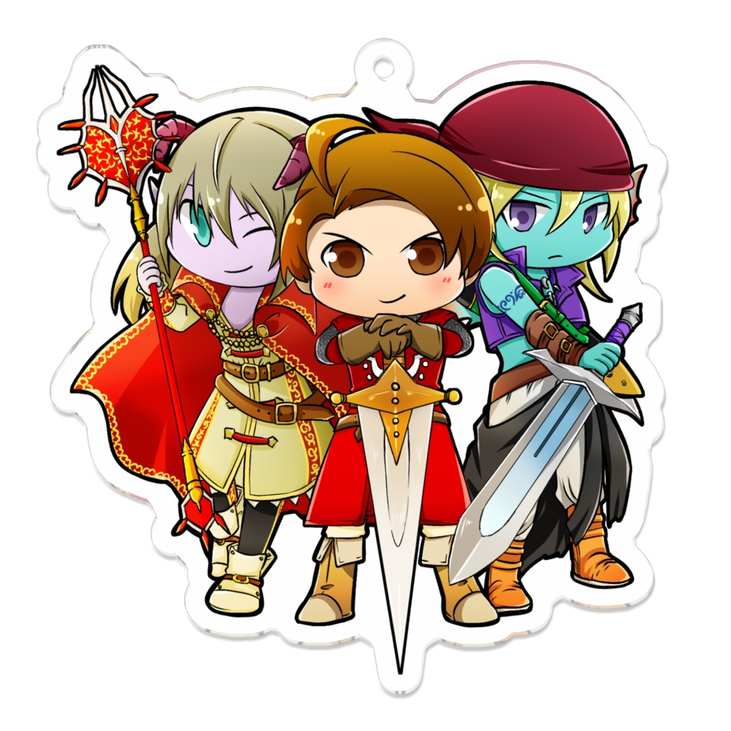 メネト組とエックス君アクリルキーホルダー