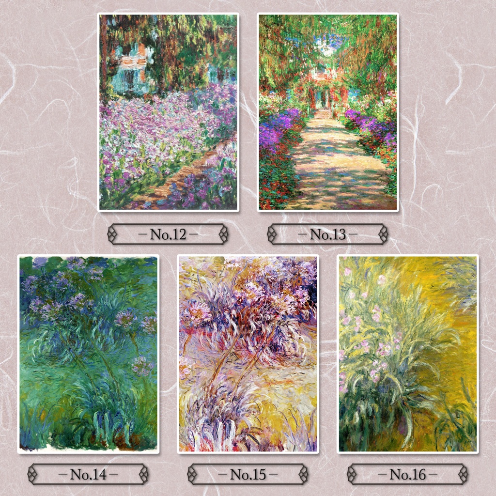 【全24種類】クロード・モネ『花/植物画』複製画《額入り》