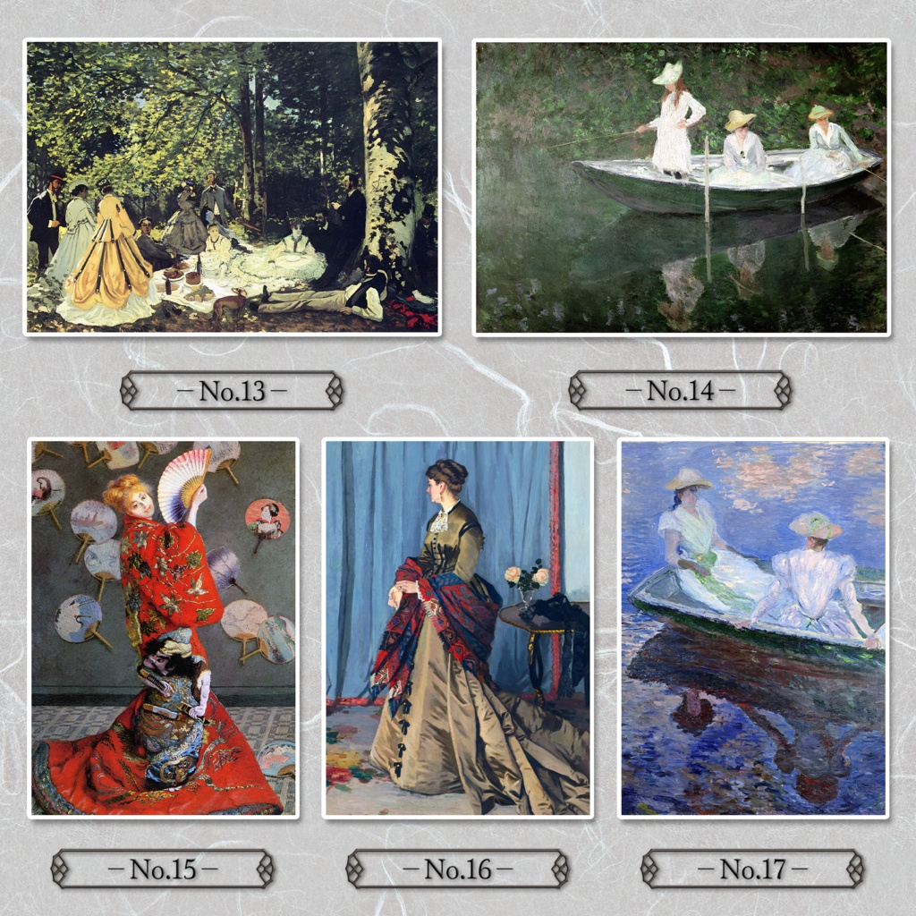 【全30種類】クロード・モネ『人物画』複製画《額入り》