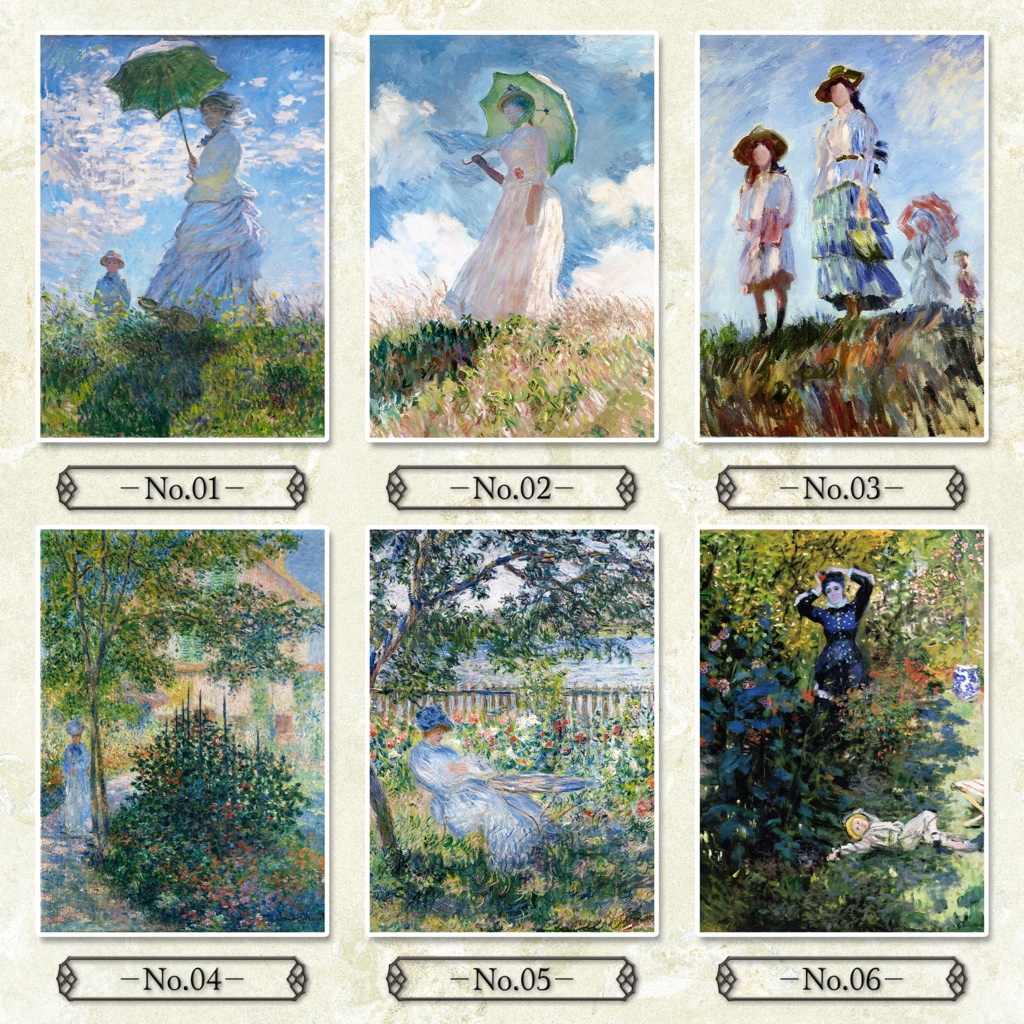 【全30種類】クロード・モネ『人物画』複製画《額入り》