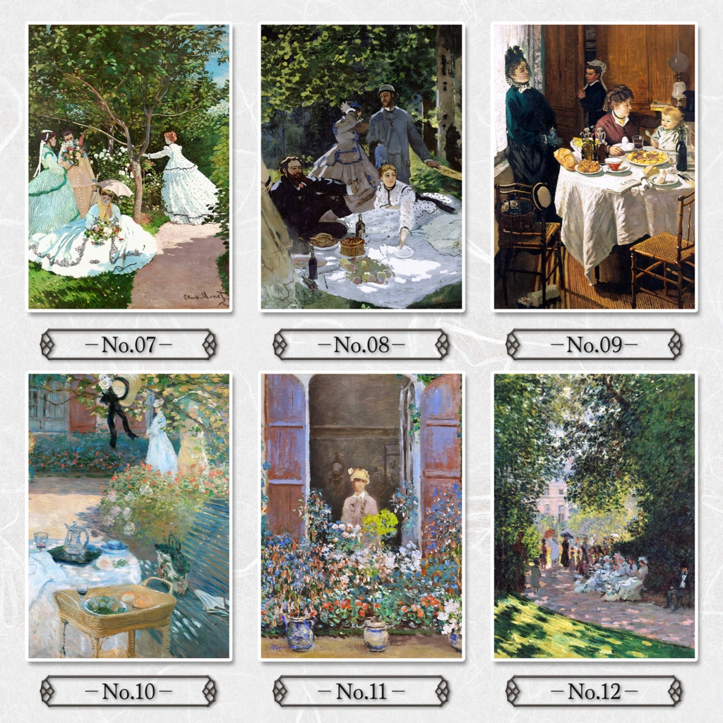 【全30種類】クロード・モネ『人物画』複製画《額入り》