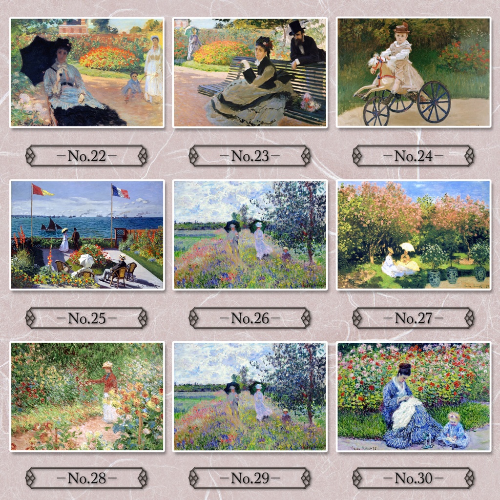 【全30種類】クロード・モネ『人物画』複製画《額入り》