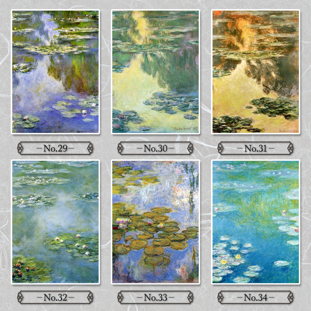 【全40種類】クロード・モネ『睡蓮』複製画《額入り》