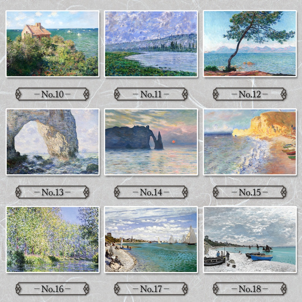 【全50種類】クロード・モネ『海・川・船の風景画』複製画《額入り》