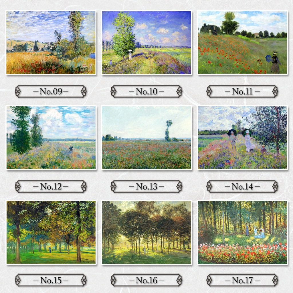 【全50種類】クロード・モネ『自然/風景画.1』複製画《額入り》