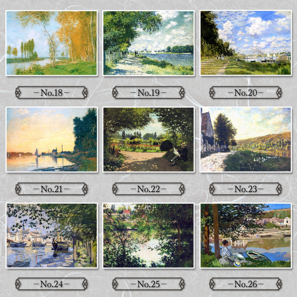 【全50種類】クロード・モネ『自然/風景画.1』複製画《額入り》