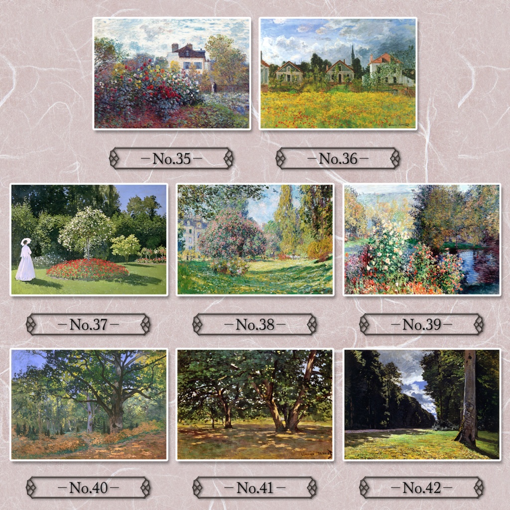 【全50種類】クロード・モネ『自然/風景画.2』複製画《額入り》