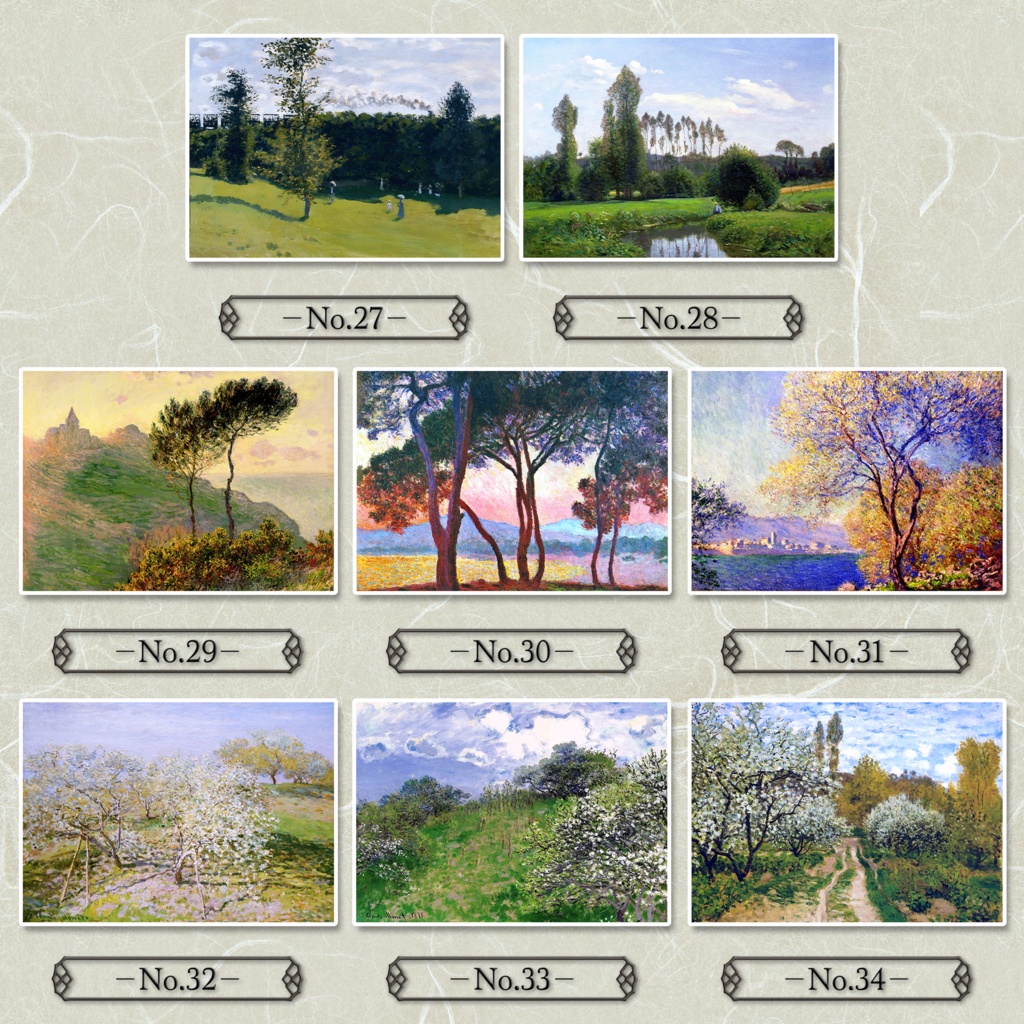 【全50種類】クロード・モネ『自然/風景画.2』複製画《額入り》