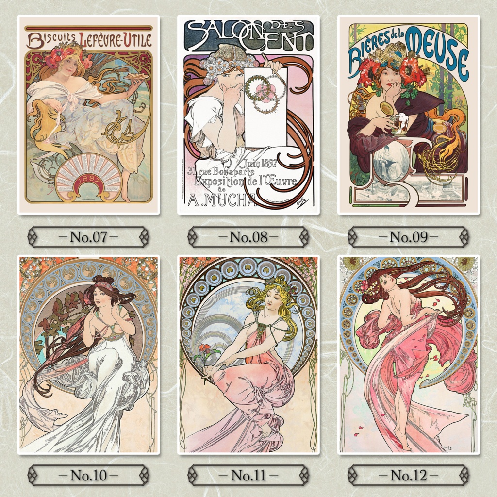 【全25種類】ミュシャ|複製画《額入り》