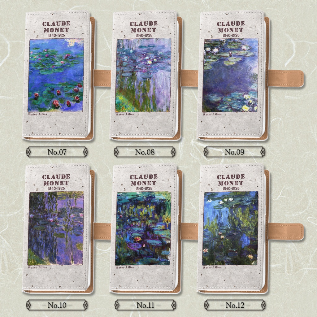 【全45種類】クロード・モネ『睡蓮』手帳型iPhoneケース