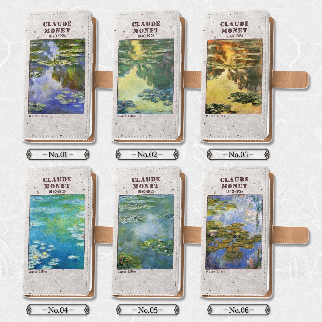 【全45種類】クロード・モネ『睡蓮』手帳型iPhoneケース