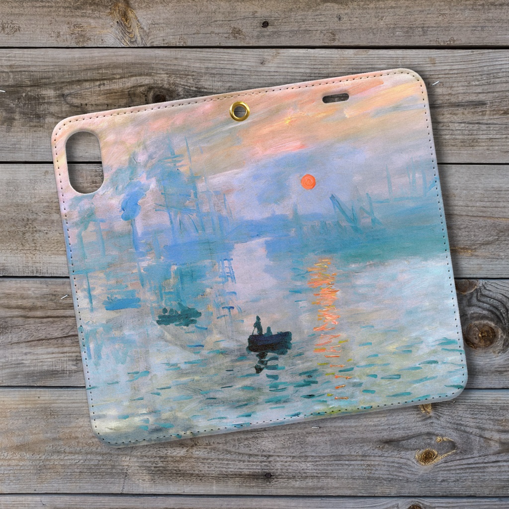 【全25種類】クロード・モネ|手帳型iPhoneケース(ベルト無し)