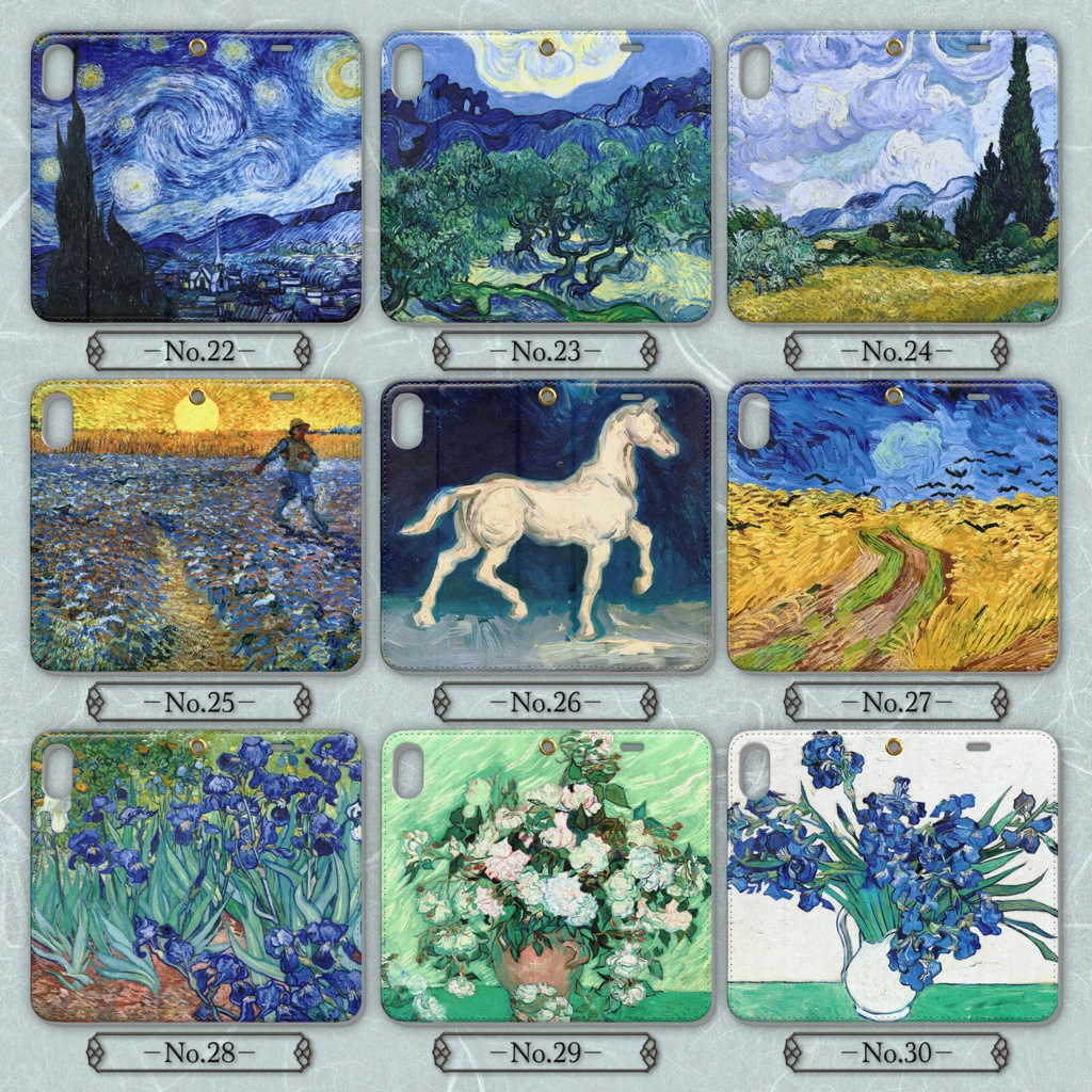 【全30種類】ゴッホ|手帳型iPhoneケース