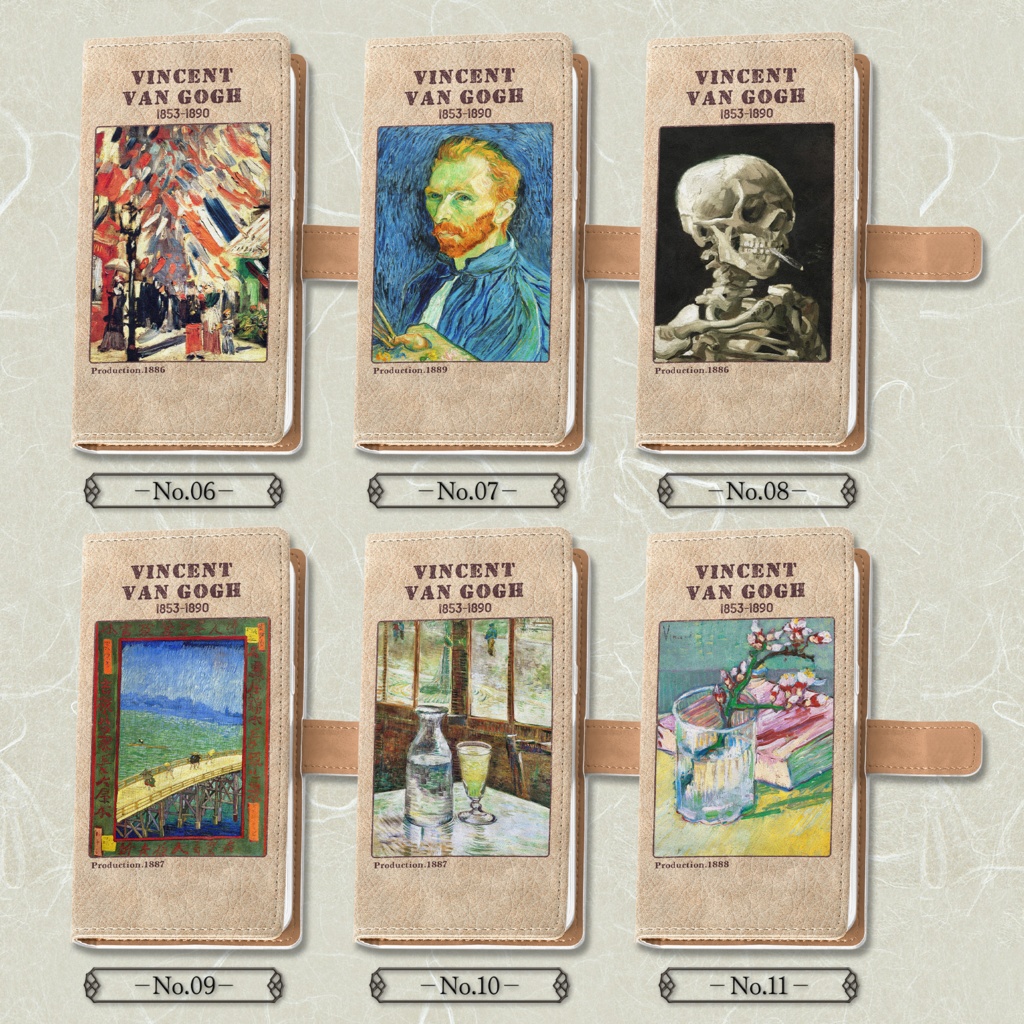 【全30種類】ゴッホ|手帳型iPhoneケース