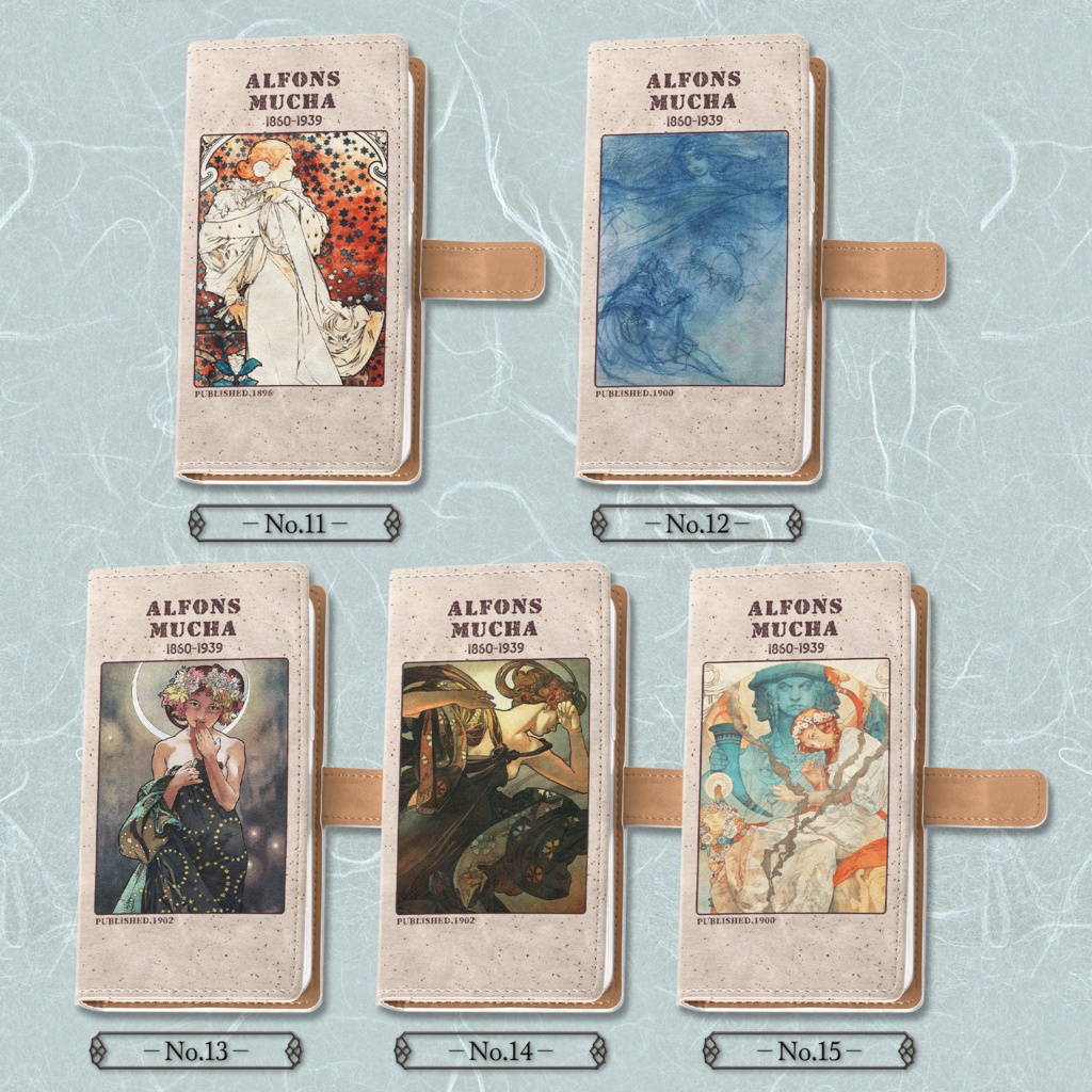 【全24種類】ミュシャ|手帳型iPhoneケース