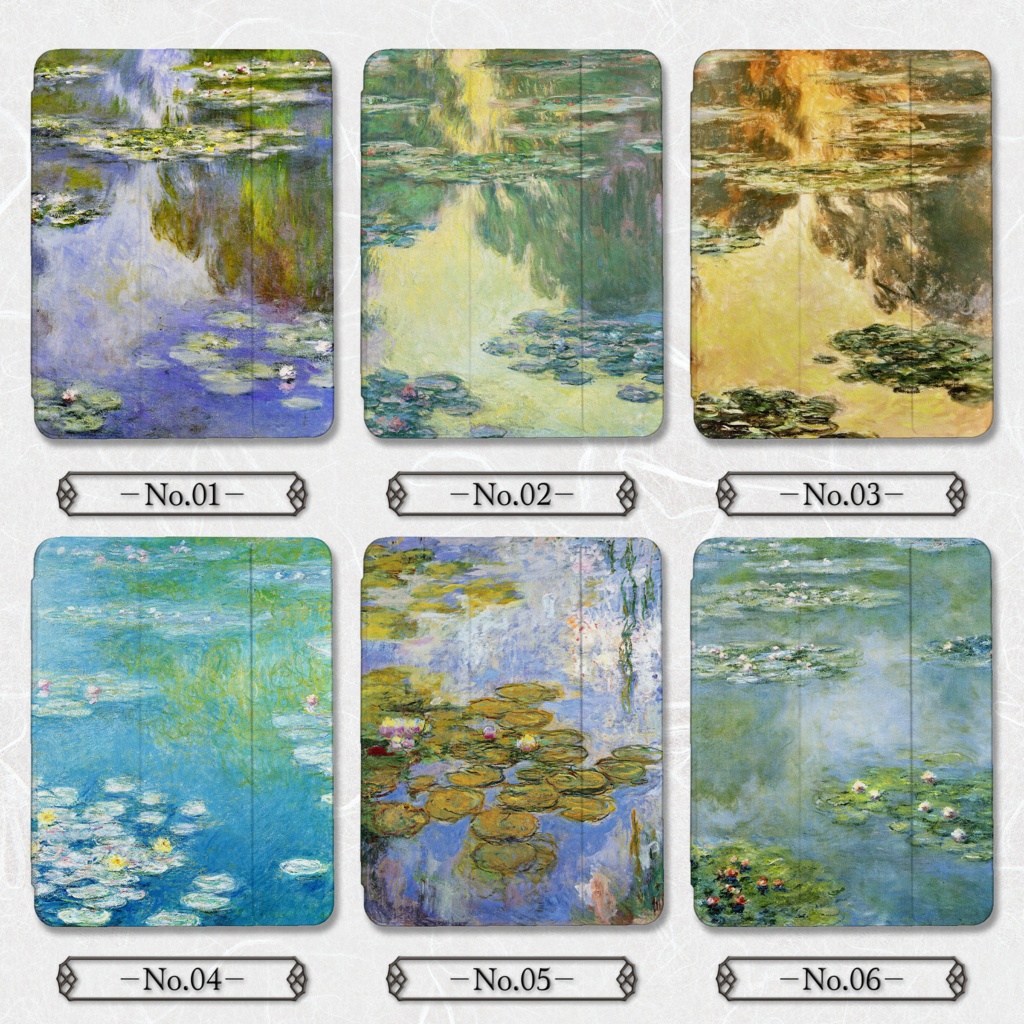 【全38種類】クロード・モネ『睡蓮』 iPadケース