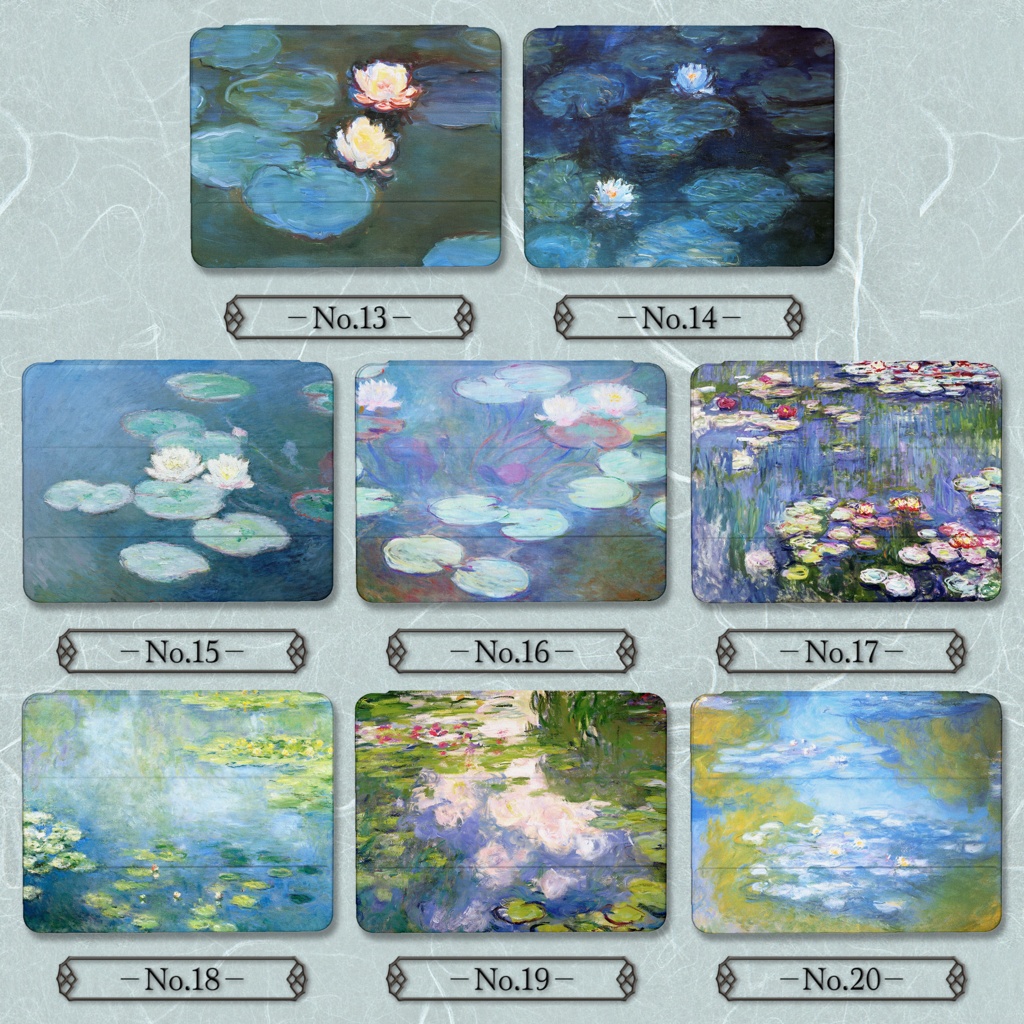 【全38種類】クロード・モネ『睡蓮』 iPadケース