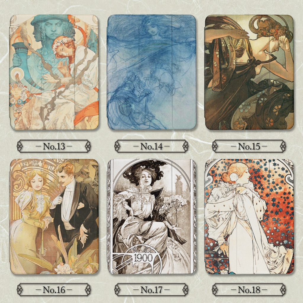 【全25種類】ミュシャ|iPadケース