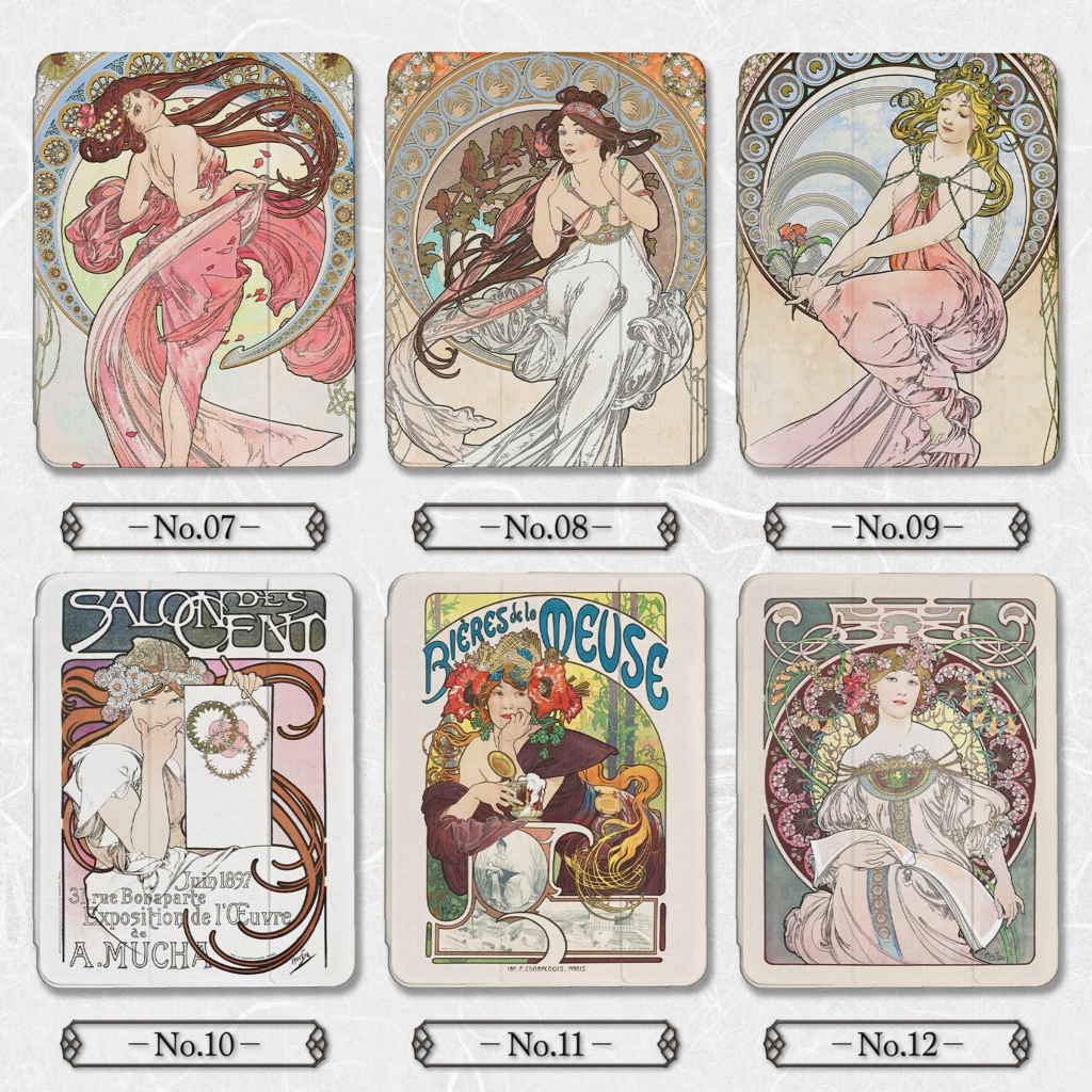 【全25種類】ミュシャ|iPadケース