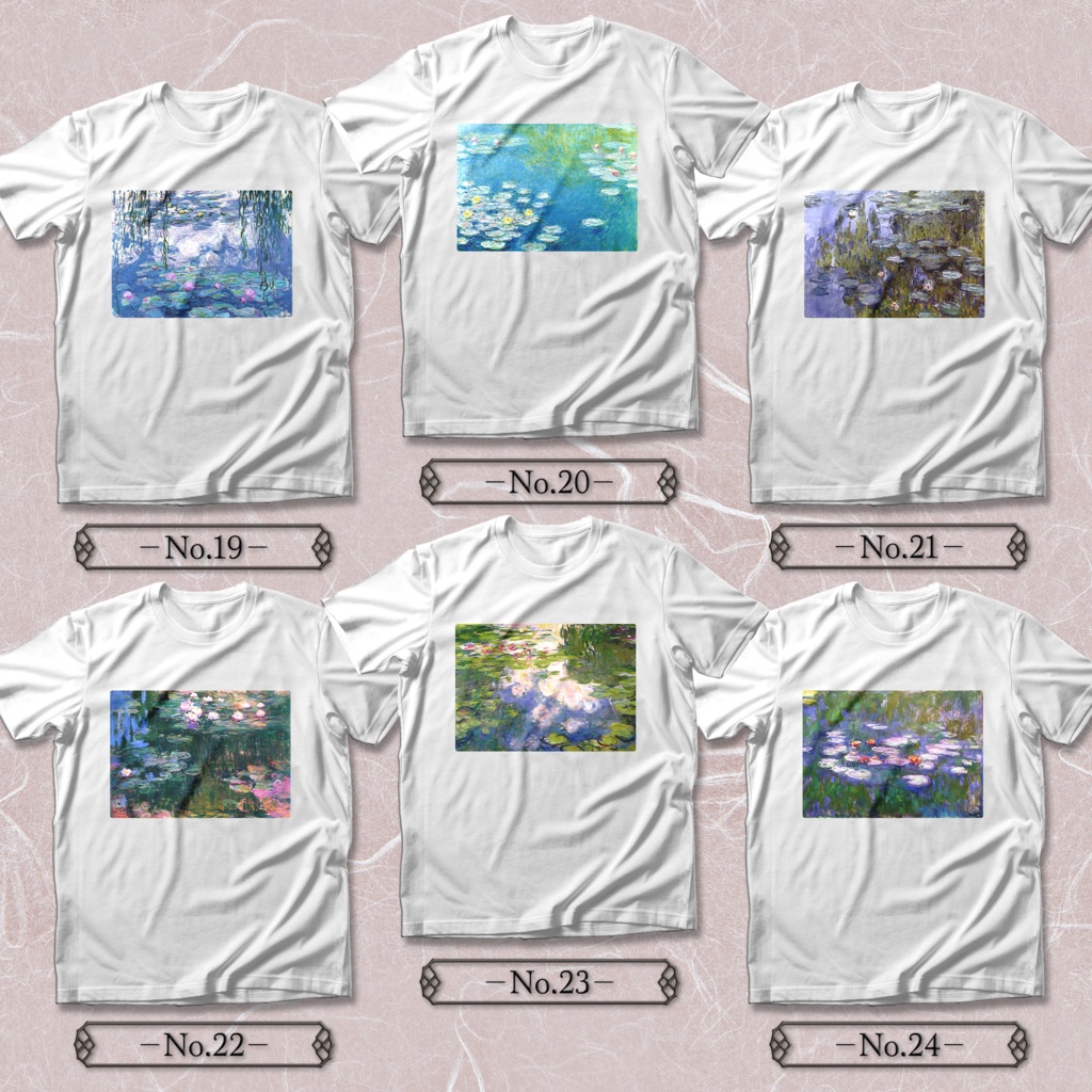 【全36種類】クロード・モネ『睡蓮』Tシャツ 《レディース/メンズ》