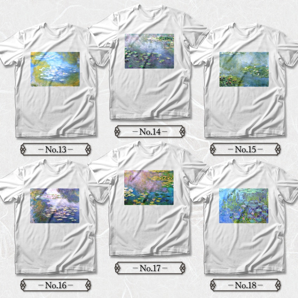 【全36種類】クロード・モネ『睡蓮』Tシャツ 《レディース/メンズ》