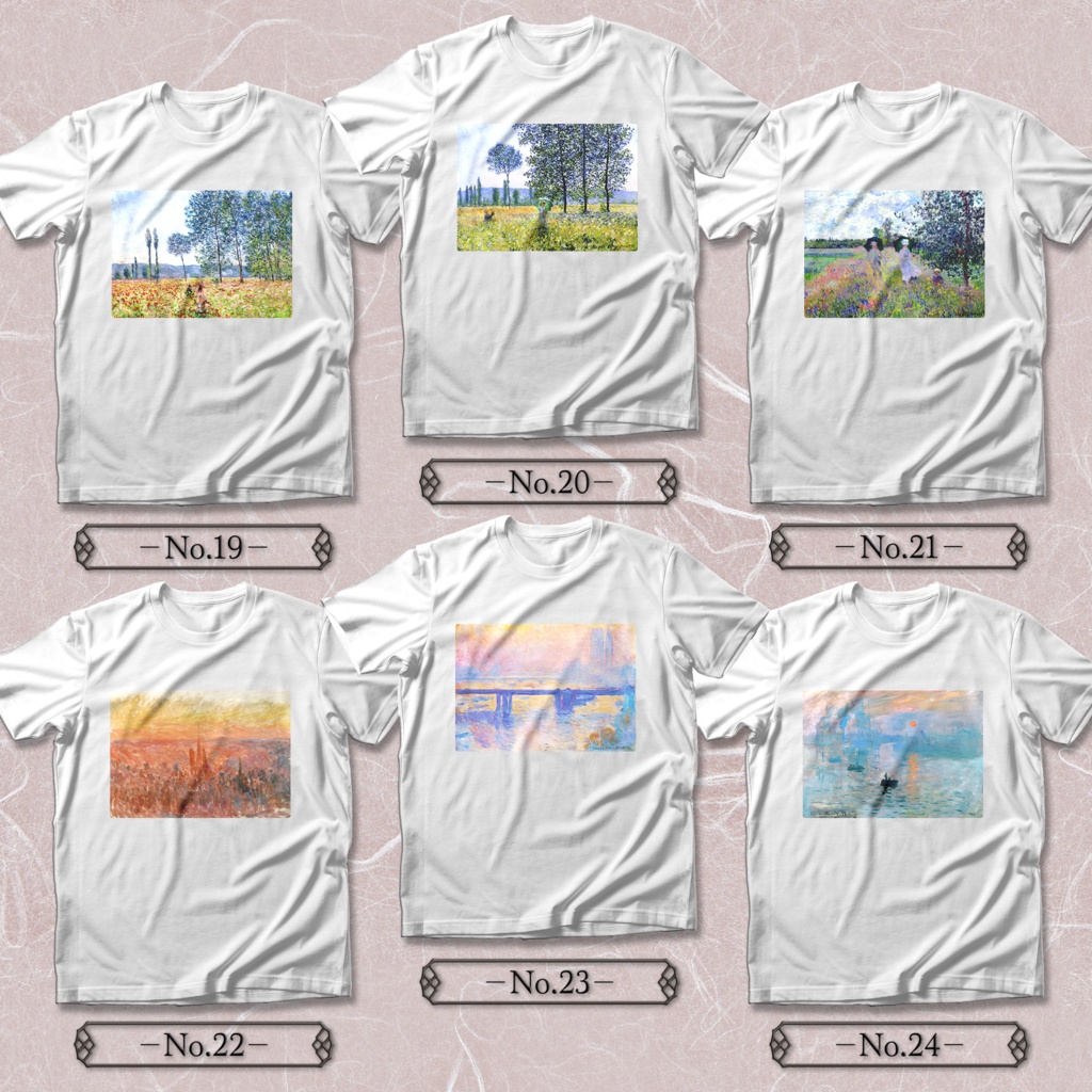 【全36種類】クロード・モネ|Tシャツ 《レディース/メンズ》2