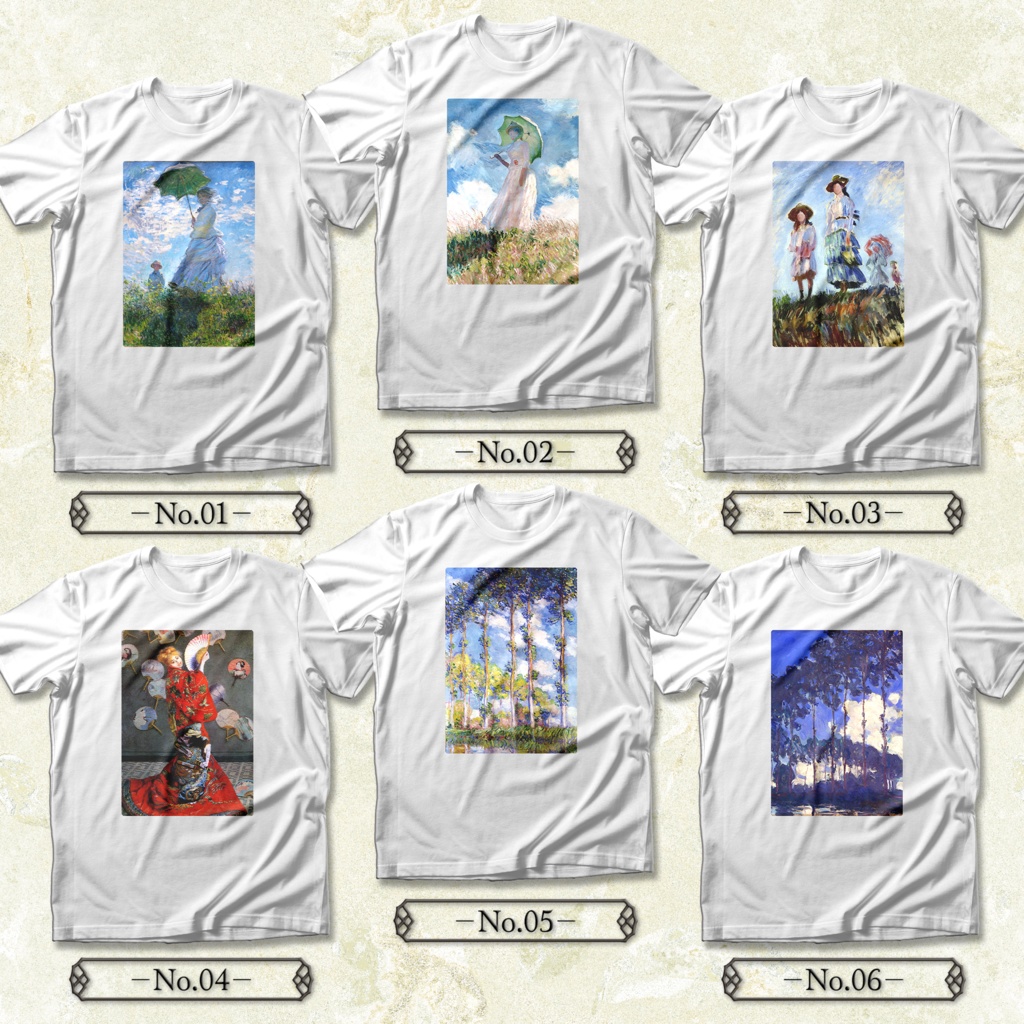【全36種類】クロード・モネ|Tシャツ 《レディース/メンズ》2