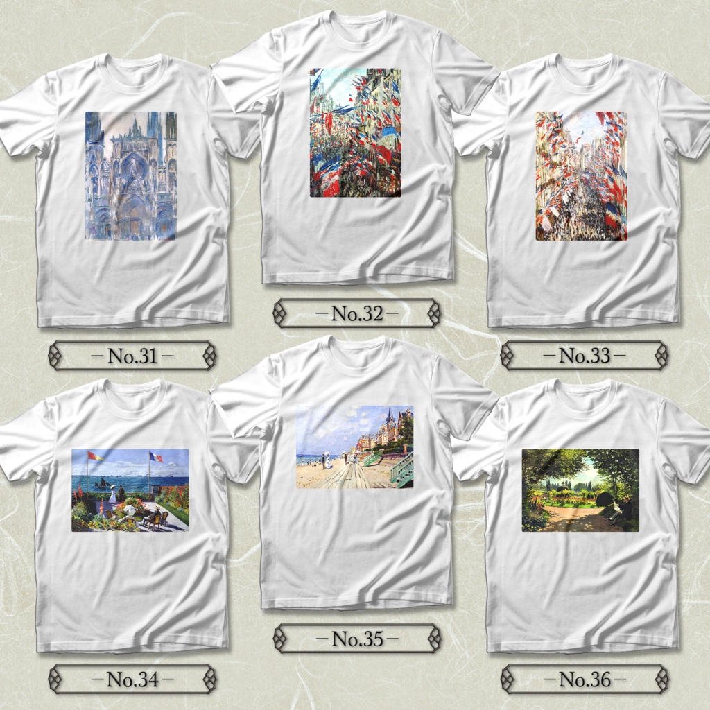 【全36種類】クロード・モネ|Tシャツ 《レディース/メンズ》2