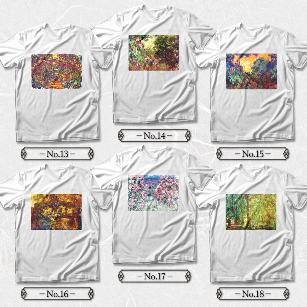 【全36種類】クロード・モネ|Tシャツ 《レディース/メンズ》2