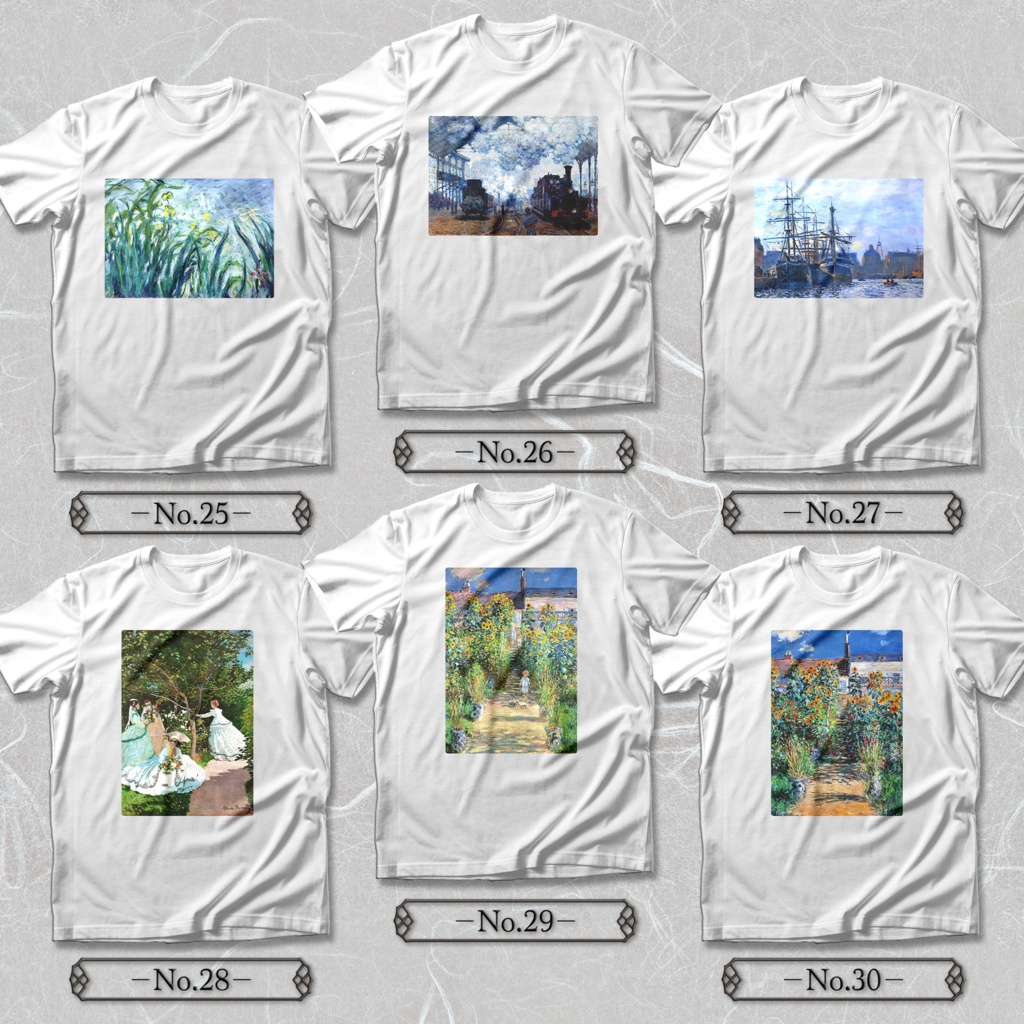 【全36種類】クロード・モネ|Tシャツ 《レディース/メンズ》2