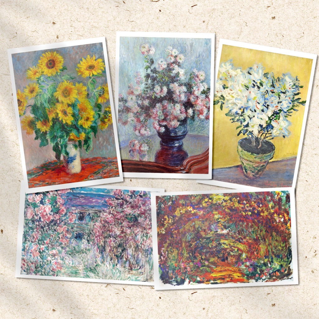 モネ『ポストカード｜花/植物画』（16枚セット）