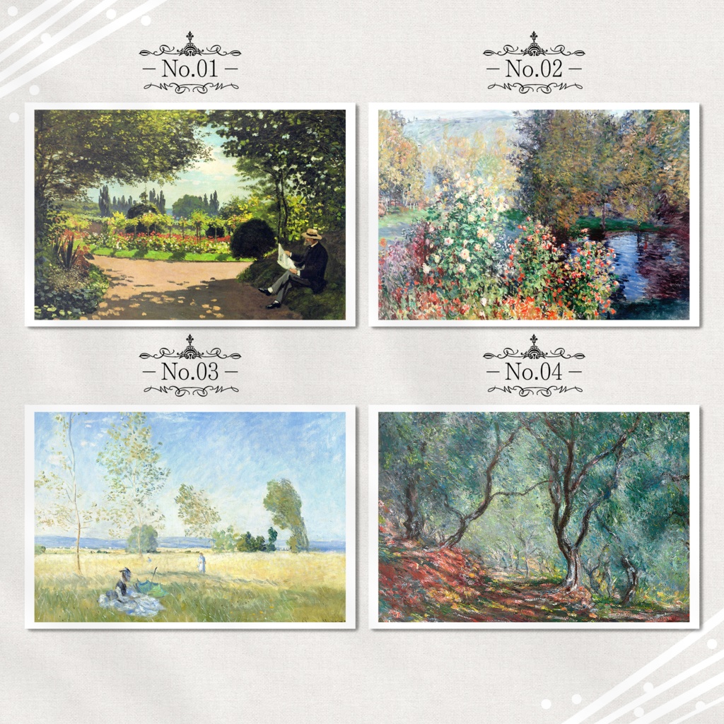 モネ『ポストカード|自然/風景画.1』(16枚セット)