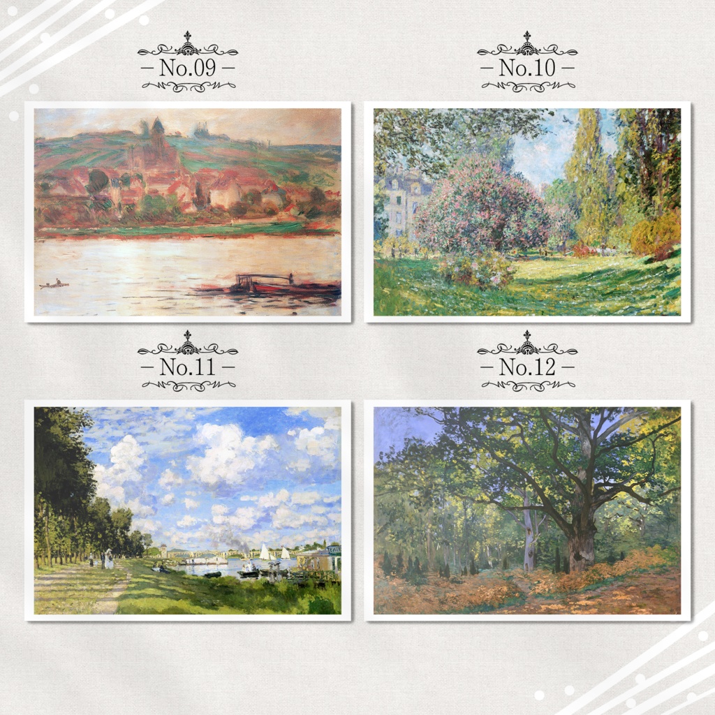 モネ『ポストカード|自然/風景画.2』(16枚セット)