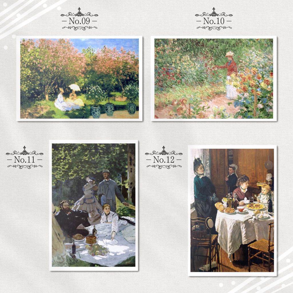 モネ『ポストカード|人物画.1』(12枚セット)