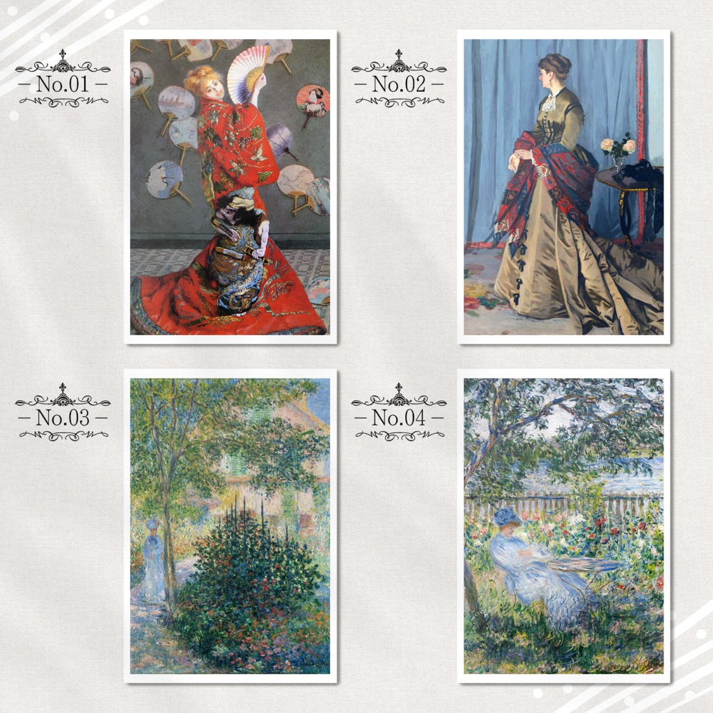 モネ『ポストカード|人物画.1』(12枚セット)