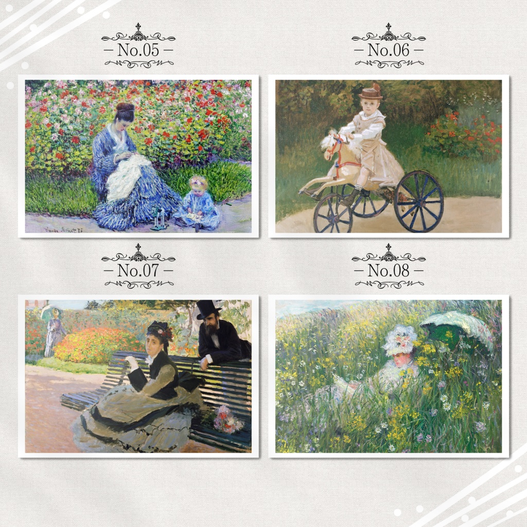 モネ『ポストカード|人物画.1』(12枚セット)