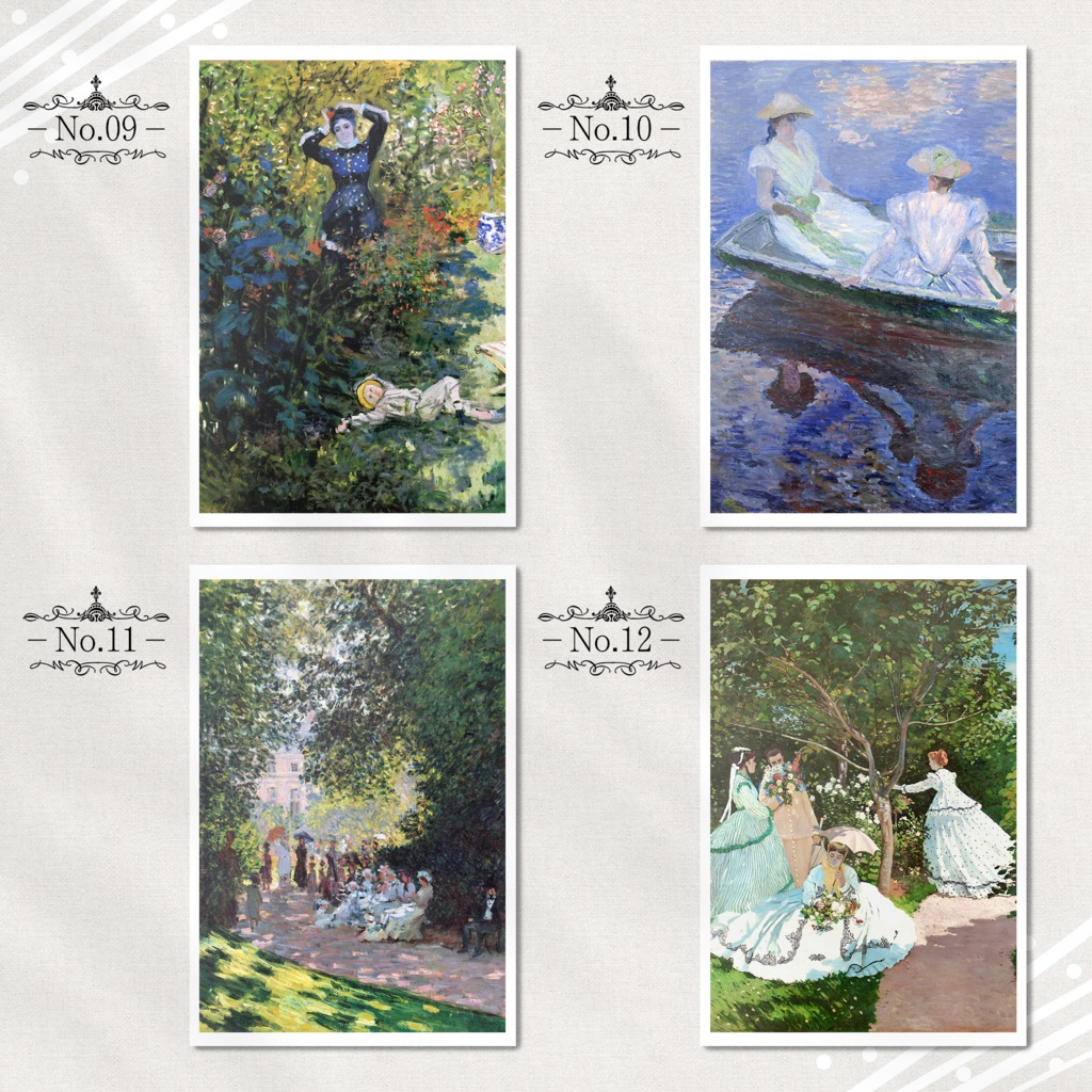 モネ『ポストカード|人物画.2』(12枚セット)