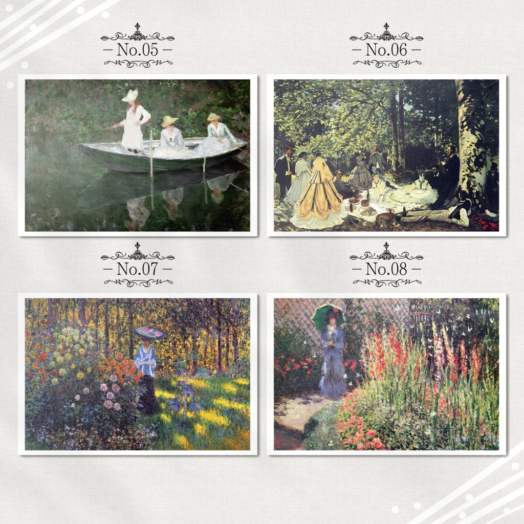 モネ『ポストカード|人物画.2』(12枚セット)