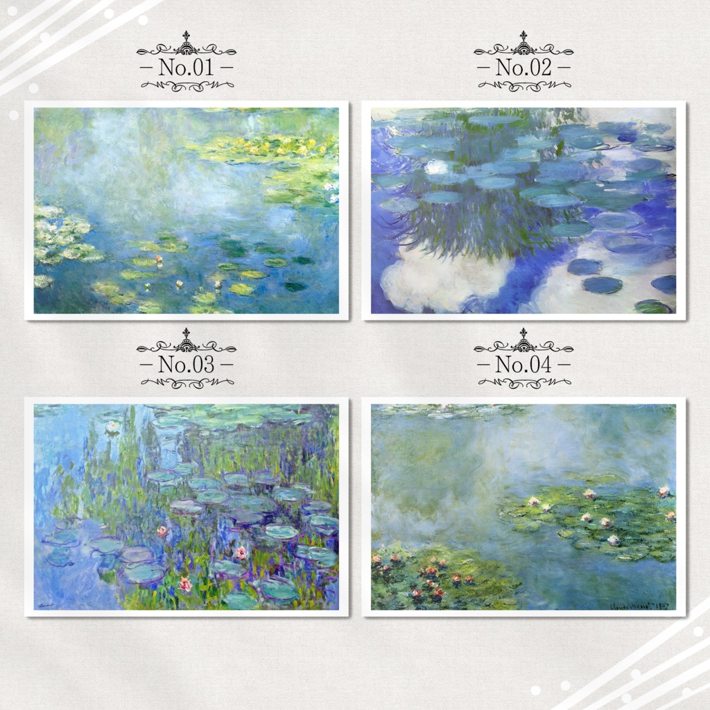 モネ『ポストカード|睡蓮.2』(16枚セット)