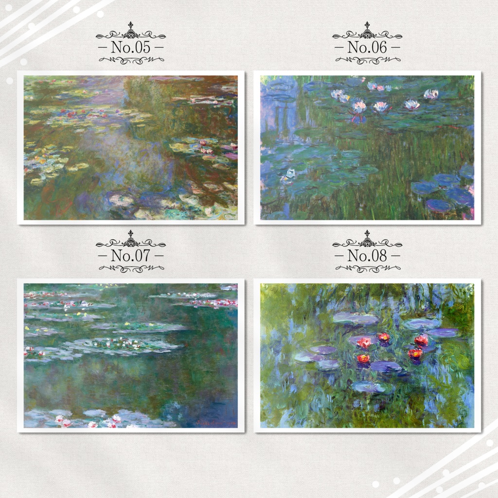 モネ『ポストカード|睡蓮.2』(16枚セット)