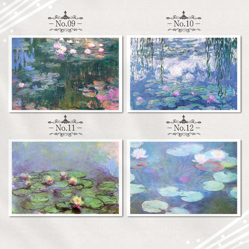 モネ『ポストカード|睡蓮.3』(16枚セット)