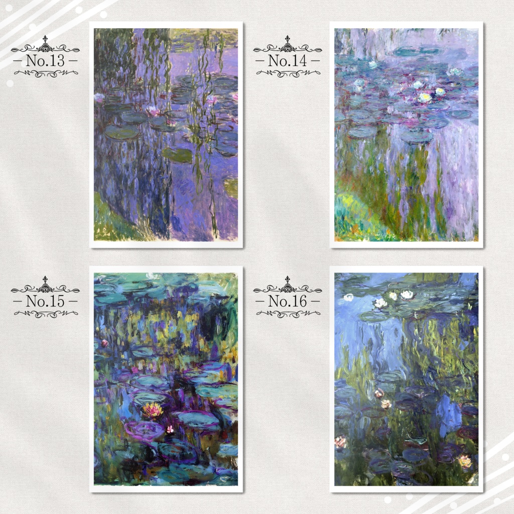 モネ『ポストカード|睡蓮.3』(16枚セット)