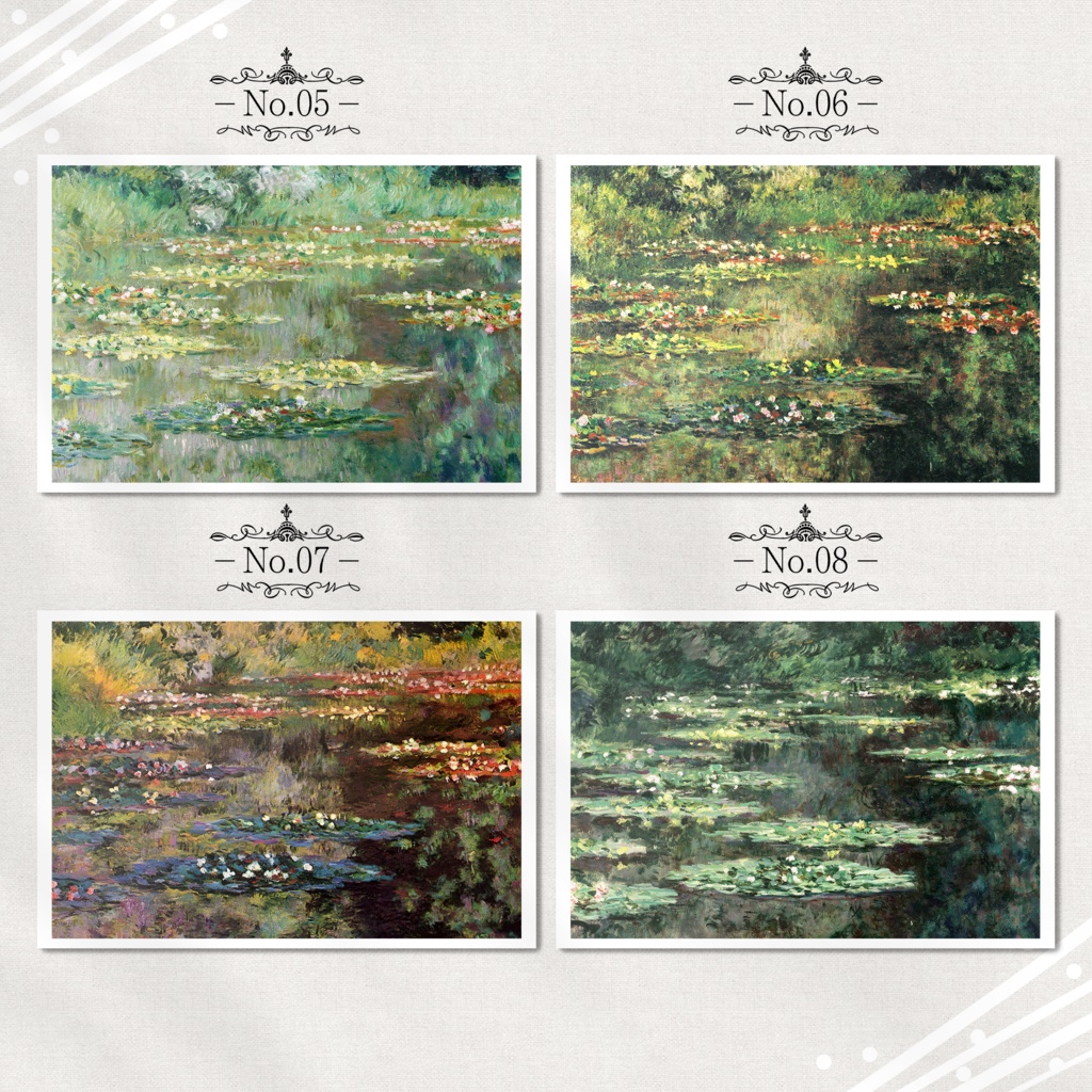 モネ『ポストカード|睡蓮.3』(16枚セット)