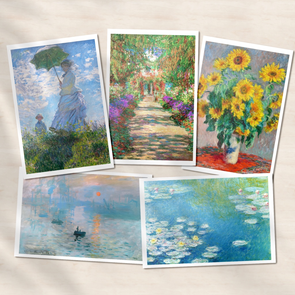 モネ『ポストカード|有名絵画』(24枚セット)