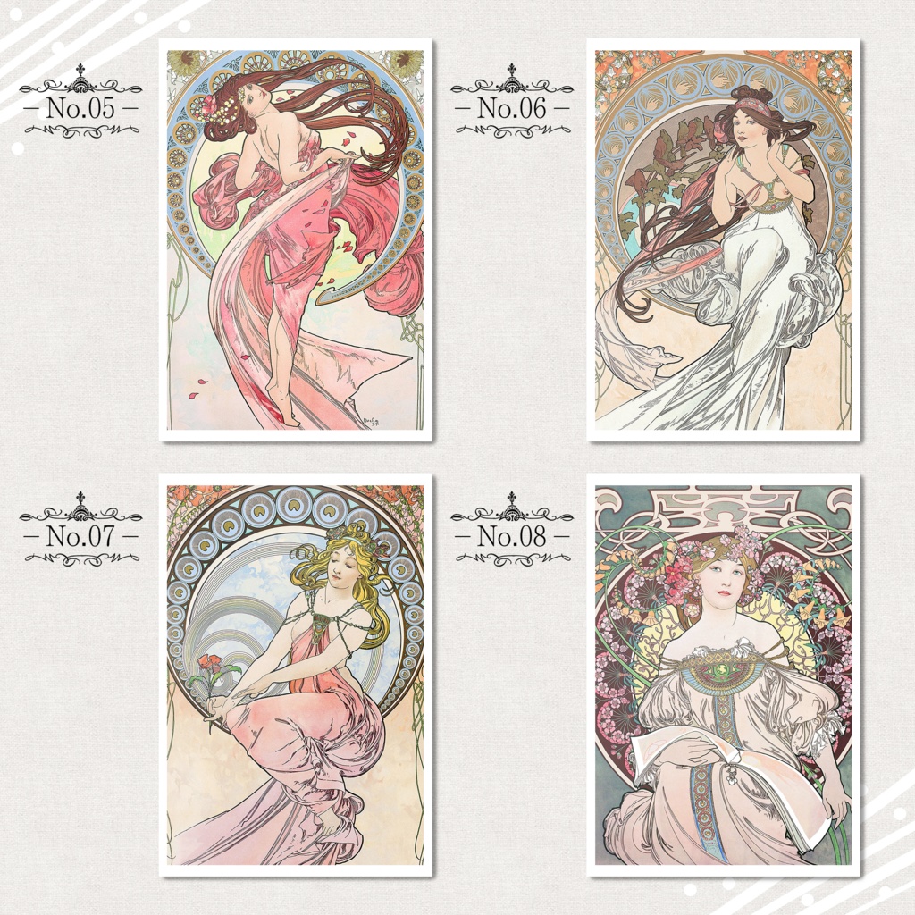 ミュシャ『ポストカード』(24枚セット)