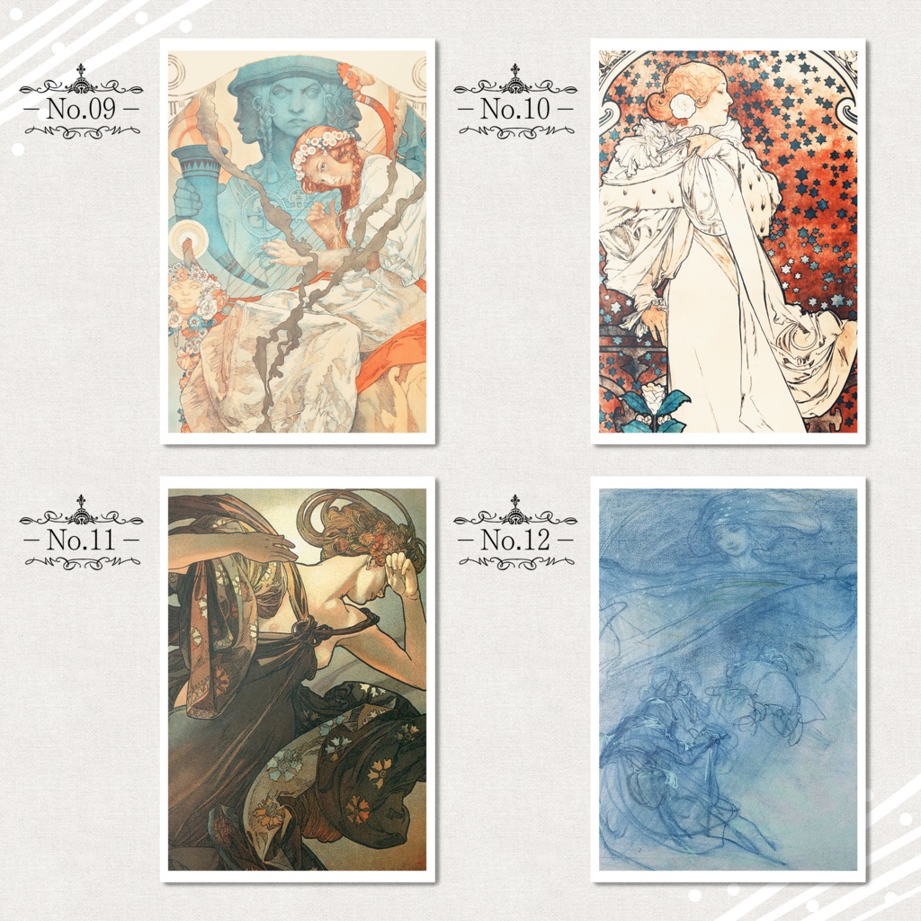 ミュシャ『ポストカード|02』(12枚セット)