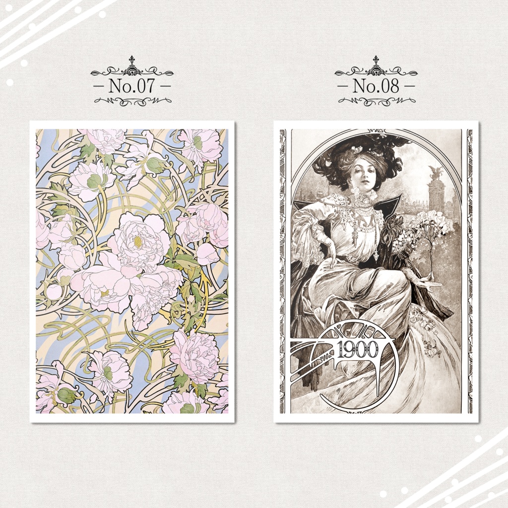 ミュシャ『ポストカード|02』(12枚セット)