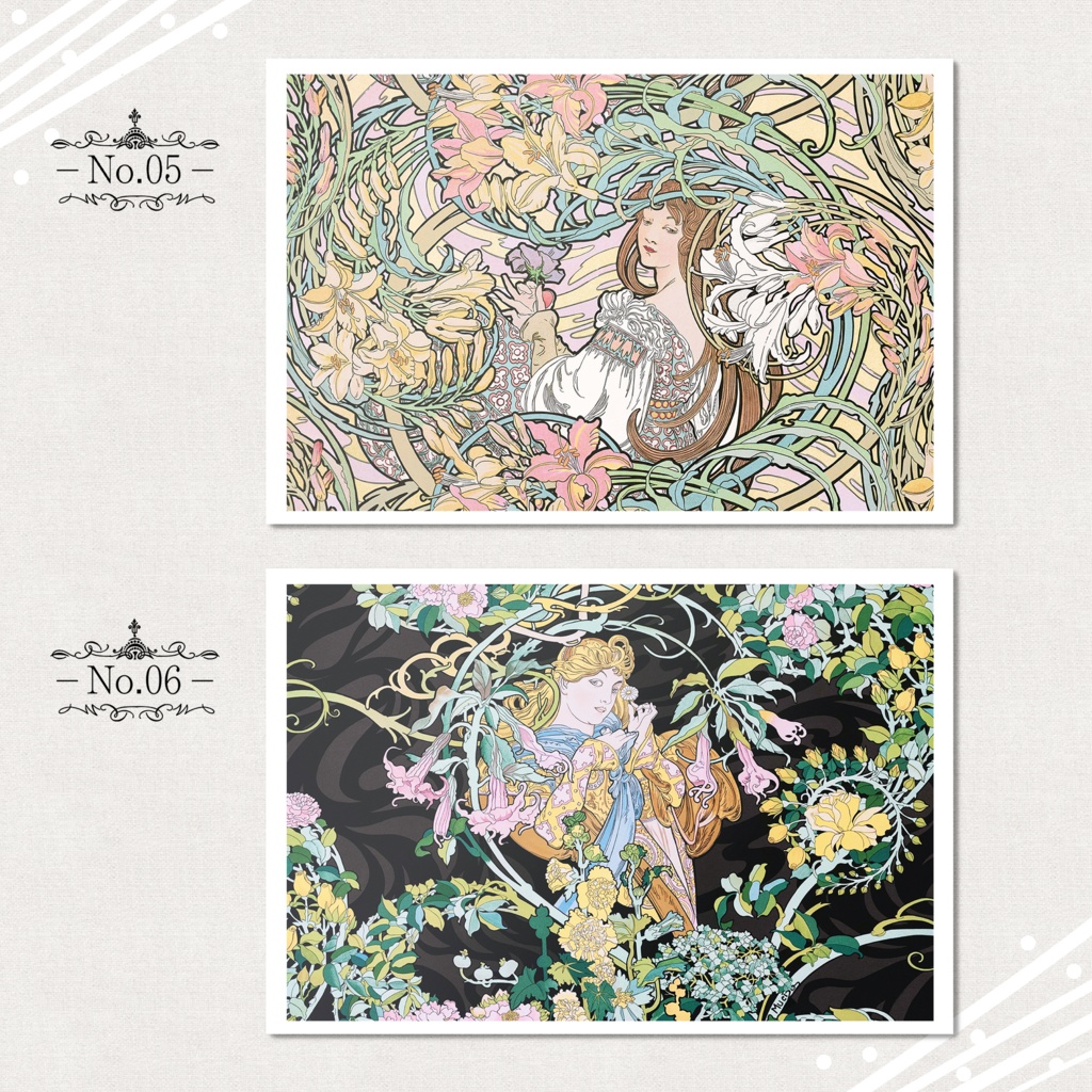 ミュシャ『ポストカード|02』(12枚セット)